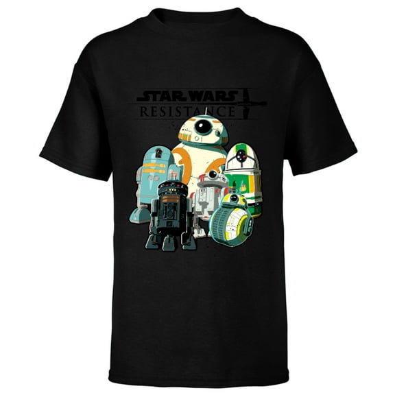 Star Wars Resistance Droids - Short Sleeve T-Shirt for Kids - Customized-Black