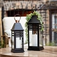 thumbnail image 2 of Home Decorative Lantern (Set Of 2) 16.25"H, 20.5"H Metal, Glass, 2 of 2