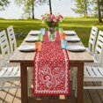 thumbnail image 4 of Table Runners 70 Inches Long Dress Scarves, Valentine's Day Farmhouse Coffee/Dining/Kitchen Table Decor, Holiday Table Runner, Red Love Retro Country Abstract Art 13x70 Inch, 4 of 9