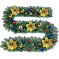 thumbnail image 1 of 9 Ft Christmas Garland Rattan Door Christmas Decoration A, 1 of 4