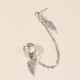 thumbnail image 4 of HomeKingdee Wing Earbone Clip Earrings - Alloy Silver-Plated Retro Elegant Earrings with Exaggerated Temperament for Party Banquet Events, 4 of 9