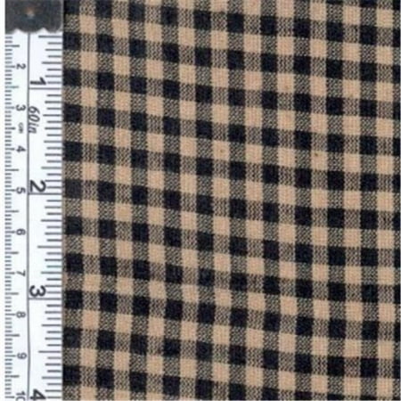 Textile Creations RW6139 Rustic Woven Fabric, 0.12 In. Natural And Black Check, 15 yd.