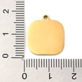 thumbnail image 3 of 30pc Ion Plating(IP) 304 Stainless Steel Enamel Pendants Laser Cut Square with Mountain Charm Real 18K Gold Plated 17x15x1.5mm Hole: 1.5mm, 3 of 3