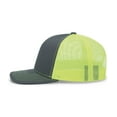 thumbnail image 5 of Pacific Headwear Trucker Snapback Cap 104C Graphite/Neon Yellow/Graphite Os, 5 of 8