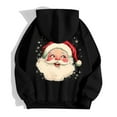 thumbnail image 5 of Ladies' Christmas Printed Zipper Long Sleeved Pocket Drawstring Casual Hooded Sweatshirt, 5 of 8