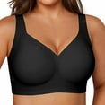 thumbnail image 3 of PoseFree Women Jelly Bra Wireless Supportive Full Coverage Bra | Comfortable,No Underwire,Support&Lift,Push Up,Everyday,Breathable,Soft,Seamless Black XL, 3 of 5