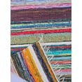thumbnail image 4 of Handmade Multicolor Chindi Rug – Boho Cotton Area Rug with Fringe – Reversible Woven Floor Mat for Bedroom, Living Room & Home Décor, 4 of 5