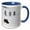 Blue/White, variant on 3drose, Wy, Yellowstone Np. American Bison Bull Foraging Beneath the Snow., 11oz Two-tone Yellow Mug