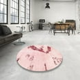 thumbnail image 4 of Ahgly Company Machine Washable Indoor Rectangle Abstract Light Red Pink Area Rugs, 8' x 12', 4 of 7