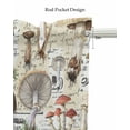 thumbnail image 5 of Mushroom Linen Curtain Valance for Bedroom/Bathroom/Kitchen/Office/Living/Dining Room Windows,Vintage Forest Aesthetic Colorful Plant Rod Pocket Topper Drapes Decorative Cafe Drapery Panel 42x12, 5 of 6