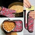 thumbnail image 5 of Yayeee Oven Mitts and Pot Holder Set of 2 Heat Resistant Kitchen Gloves Baking Hot Pad, Sweet Strawberry, 5 of 5