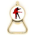 thumbnail image 1 of Performance Social Dancing Duet Dance Beer Bottle Cap Opener Stainless Steel Key Chain, 1 of 3