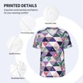 thumbnail image 3 of Hirioo Plaid Flamingo for Men's Baseball T-shirt Shirts Short Sleeve Casual Summer Button Stretch T Shirts,Size S-4XL-Medium, 3 of 7