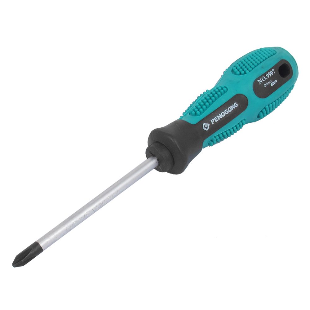 6mmx100mm Shaft 6mm Tip Plastic Grip Crosshead Screwdriver