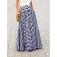 thumbnail image 4 of Gingham Long Skirts for Women Maxi Plaid Skirt A Line High Waist Summer Skirts Casual Trendy Blue M, 4 of 7