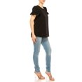 thumbnail image 4 of Women's Chic Ruffle Sleeve Blouse – Round Neck, Solid and Print Styles, 4 of 7
