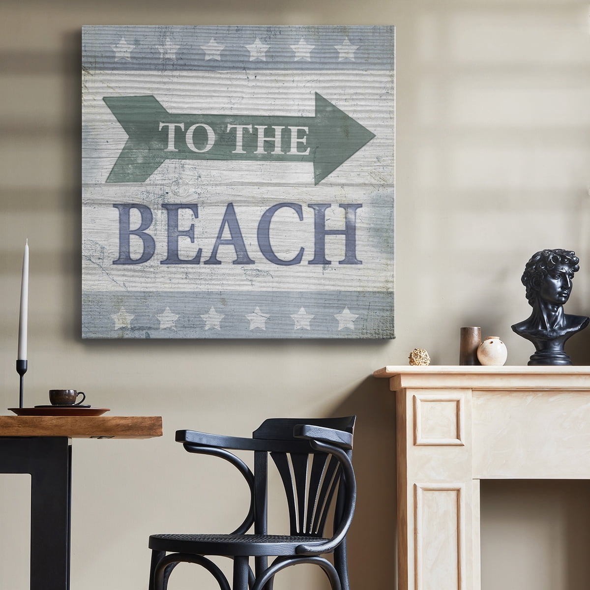 Wexford Home Beach Sign VII-Premium Gallery Wrapped Canvas, 24" x 24" - Ready to Hang