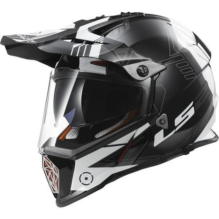 LS2 Helmets Pioneer Trigger Adventure Motorcycle Helmet with sunshield (White,