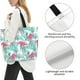 thumbnail image 3 of Balery Flamingo Bolsa Tote Estilo Estético con Cremalleras, Bolsa de Hombro, Bolsa de Compras Grande y Plegable, 3 of 8