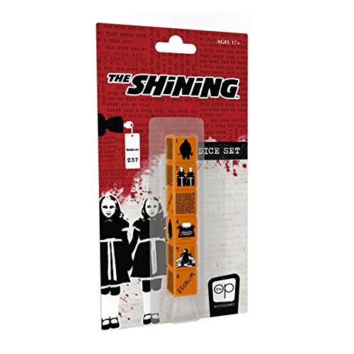 USAOPOLY The Shining Dice Set – 6 Collectible D6 Dice With Jack, Danny, REDRUM, Typewriter, Maze & Grady Twins