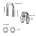 thumbnail image 2 of Abrazaderas de cable con clip de acero galvanizado 3/8 M10 (20 piezas), 2 of 4