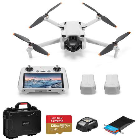 Mini 3 Drone Fly More Combo with RC Remote Controller  Carrying Case  128GB microSD Card  Anti-Collision Light  Landing Pad