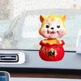 thumbnail image 4 of Estatua china en miniatura de animal para salpicadero, adorno de Año Nuevo tigre de la riqueza, 4 of 9