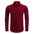 thumbnail image 3 of COOFANDY Men's Long Sleeve Button Down Shirt Lightweight Breathable Fitted Shirt, 3 of 9