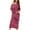 Hot Pink, variant on Casual Dresses for Women,Ladies' Casual Trendy Large Loose Solid Color Round Neck Comfortable Soft Long Dress long Sleeved Ankle DressKhaki S-2XL