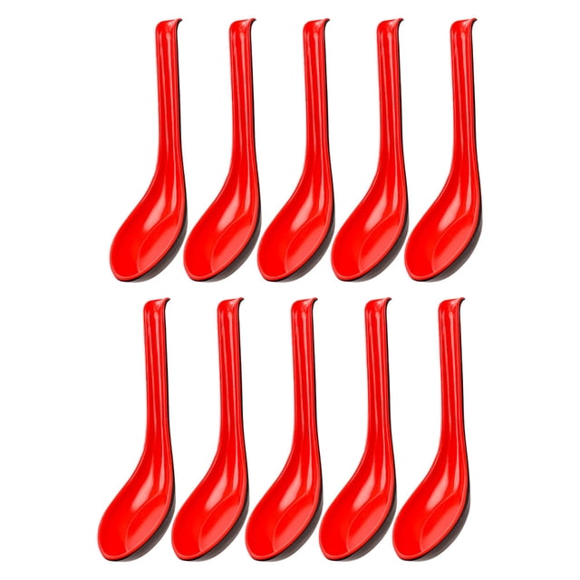 MasteelfCA 10Pcs Household Ramen Spoons Multi-function Dinner Spoons Convenient Spoons Home Supply