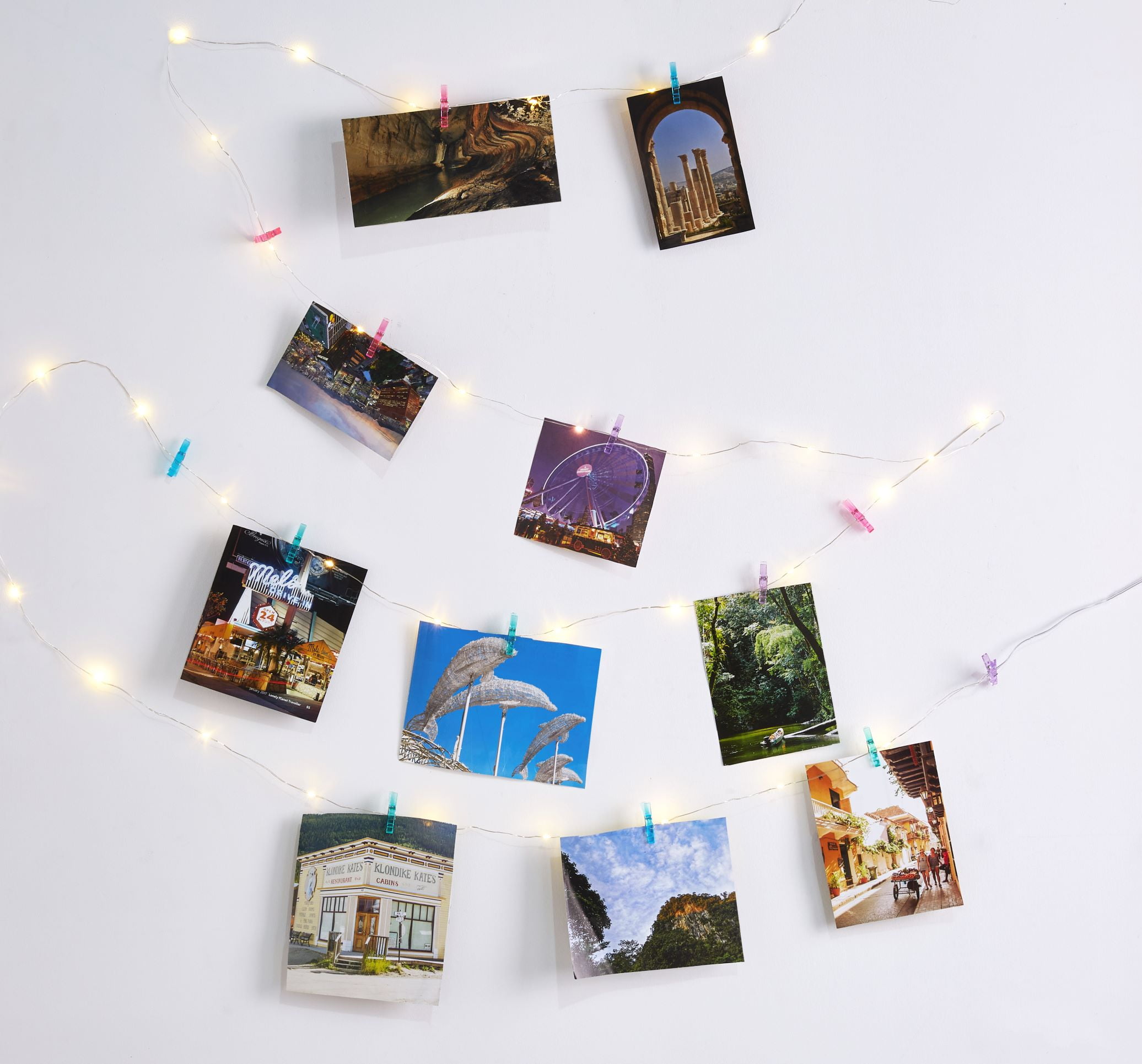 Vivitar Photo Clip String Lights 15Ft - 36 LED Fairy String Lights with 16  Colored Clips for Hanging Pictures, Perfect Dorm Bedroom Wall Decor Wedding  Decorations - Walmart.com