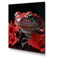 thumbnail image 2 of Designart "Portrait of a Red Frog" Animals Canvas Print, 2 of 5