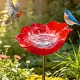 thumbnail image 5 of Kaireo Metal Bird Feeder Hanging Tray, Decorative Multicolor Art Design Bowl for Wild Bird Seed, Outdoor Feeder for Garden Yard Patio, 5 of 5
