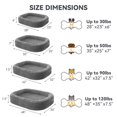 thumbnail image 7 of Orthopedic Dog Beds Large Sized Dog XL Egg-Crate Memory Foam Pet Couch Bed with Bolster Sides Waterproof Lining Removable Washable Cover and Non-Slip Bottom Grey, 7 of 7