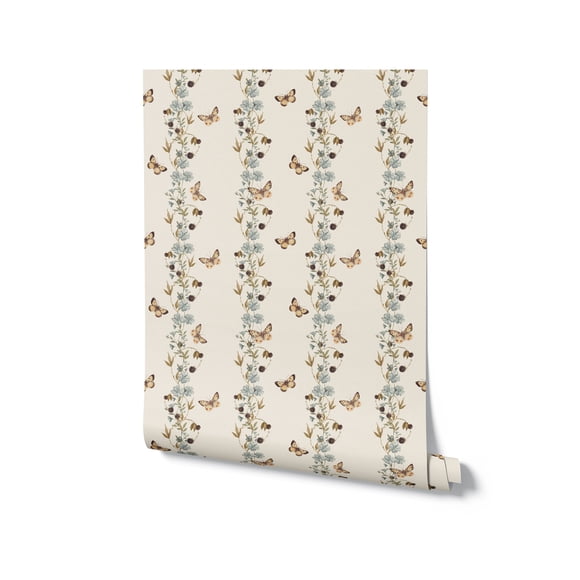 Papier Peint Vignes Papillon