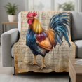 thumbnail image 2 of Retro Rooster Blanket Soft Cozy Warm Throw Blanket for Couch, Plush Fuzzy Flannel Fleece Blankets for Sofa, Farmhouse Vintage Country Animals Print Bed Blankets Lightweight Gifts for Women, 40"x60", 2 of 9
