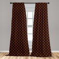 thumbnail image 5 of Ambesonne Fleur De Lis Curtains, Royal Pattern, Pair of 28"x63", Burgundy Earth Yellow, 5 of 5