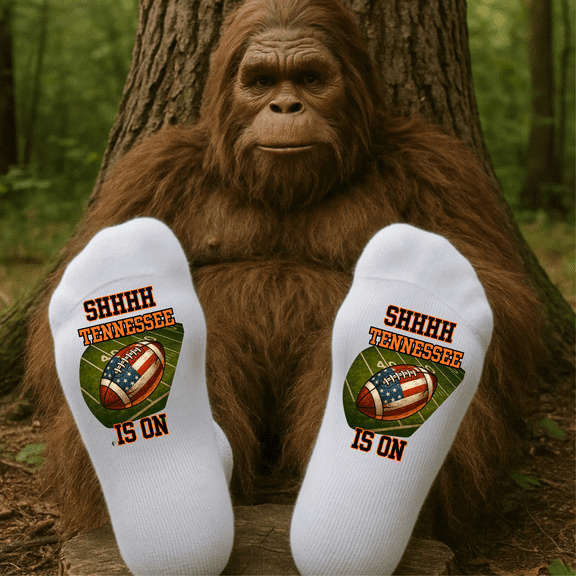 Tennessee, Football Fan Socks – “SHHHH, The Game Is On”