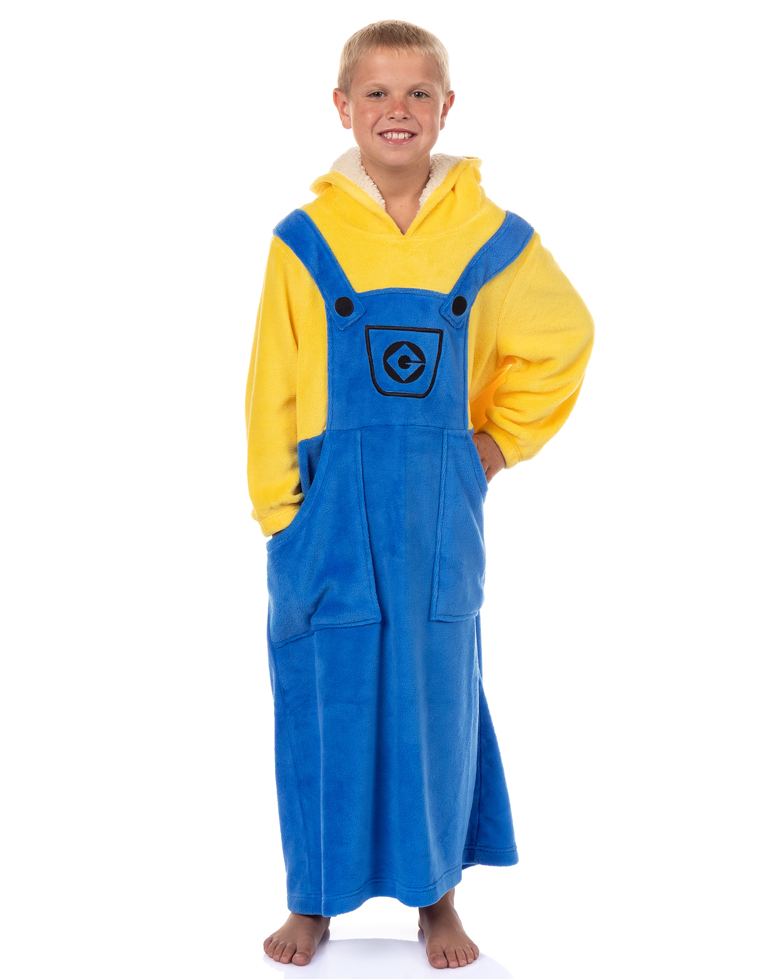 Minions Bob Wearable Blanket Kids Hooded Sweatshirt Loungewear