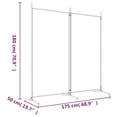 thumbnail image 4 of vidaXL 2-Panel Room Divider Brown 175x180 cm Fabric, 4 of 5