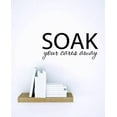 thumbnail image 1 of Vinyl Wall Quote Decals for Home - Soak Your Ccares Away Stylish Wall Sticker for Easy Home Decoration - Size: 12 In x 18 In, 1 of 3