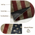thumbnail image 2 of American Flag Bathroom Rug Washable 2x3 Entryway Rug Non Slip Vintage Shabby US Star Striped Flags Front Door Mat Low Pile Indoor Doormat Throw Floor Carpet for Kitchen Bedroom Entrance, 2 of 8