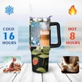 thumbnail image 4 of 40oz Cute Red Strawberry Stainless Steel Flip Straw Tumbler Spill Proof Travel Cup Double Wall Vacuum Insulated Coffee Mug with Top Handle, 4 of 6