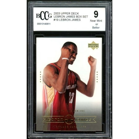 2003-04 Upper Deck Box Set #19 LeBron James Rookie Card BGS BCCG 9 Near Mint 