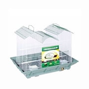 Clean Life Triple Roof Bird Cage - Green and White