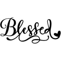 1 Pcs PVC Wall Sticker Art Word "Blessed" Wall Decals Vinyl Wall Decal Saying Wall Decal Prayer Sticker for Bedroom Living Room Dining Room Decoration