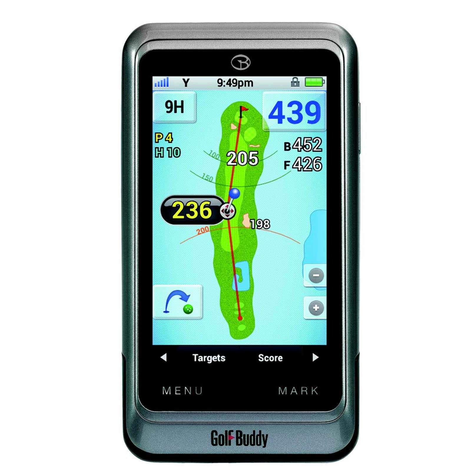 Golf Buddy PT4 4" Touchscreen Handheld GPS Golf Range Finder w/Green