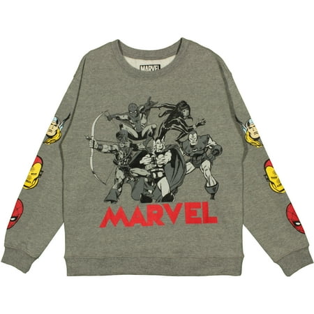 Juniors' Avengers Graphic Sleeves Long Sleeve Sweatshirt