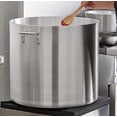 thumbnail image 2 of Soro Essentials- 120 qt. Medium Weight Aluminum Stock Pot- 5mm Thickness Cooking Stock Pot for Pasta Soup Stew Pot Simmering Pot for Soup Seafood Stock Home Restaurant and Catering, 2 of 5
