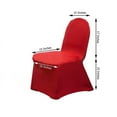 thumbnail image 6 of Balsa Circle 25 Red Solid Metallic Spandex Stretchable Banquet Chair Covers Slipcovers, 6 of 8